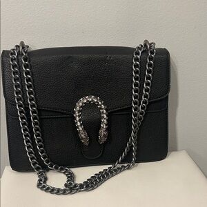 Black Chain Strap Women's Bag